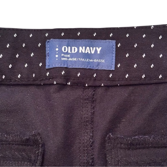 Old Navy Size 2 Black/White Dot Mid-Rise Pixie Skinny Ankle Pant Cotton-Spandex - Picture 7 of 8